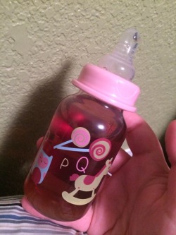 Yum yum drinking peach lemonade out of my bottle. &lt;3