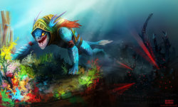 dota2-blog:  Escape from Dark Reef by kovah
