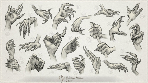 drawingden:Hand Studies by Maria Ushakova