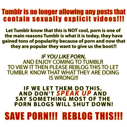 justsweetness80:  frontpaige123:  culodediosa:  epicfacial:  #SavePorn  REBLOG THIS  Reblog this  So this is why they removed one of my videos? Lol 