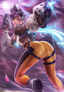 overwatch-fan-art:  Tracer (NSFW Available!!) by NinjArt1st 