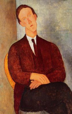 expressionism-art:  Portrait of Morgan Russell via Amedeo ModiglianiMedium: oil on canvas