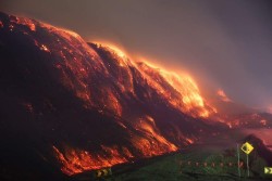 Just had to share these amazing photos of a fire raging here in Australia.