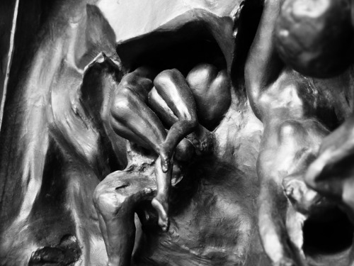 outerground:  Details from The Gates of Hell by Rodin. Bronze doors originally commissioned for a new museum in Paris which never opened. Rodin worked on the 200 separate elements for almost 37 years. Planned around the characters of Dante’s The Divine