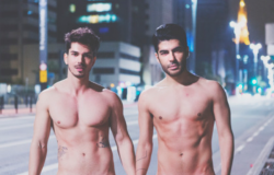nakeddamienboy:  Brazilian Gay Couple Strips Naked To Protest Homophobia Some sign a Change.org petition or send a Tweet to protest homophobia, some strip fully nude in the middle of one of the largest cities in the world. Real life couple Felippe and