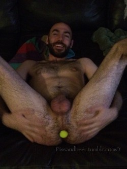 pissandbeer:  After he dump his load in my ass, he put my little buttplug to hold it in…