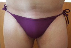 sissydicks:  Bikini bottoms and a small, sissy dick.