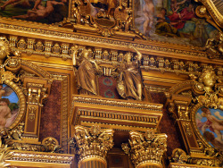 Detail of the Grand Foyer, Palais Garnier, Paris.