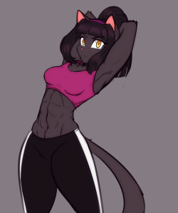 scdk-sfw:  Strongcat Rachael from @chalodillo ‘s Webcomic Las Lindas Drawn without refs while watching his multistream today. [Full Size] 