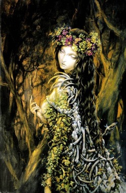 lvlmuse:  Ayami Kojima She’s a Japanese game and concept artist who is best known for her work on the Castlevania series of games with Konami. She is self-taught and the media she oftenly employes in her paintings include the use of molding paste, Conté