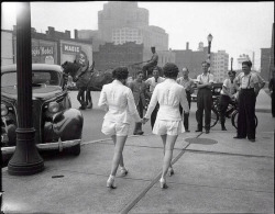 ohmonroe:  niick4:  In 1937 two women caused a car accident by wearing shorts in public for the first time  I vow to reblog this every time is shows up on my dash 