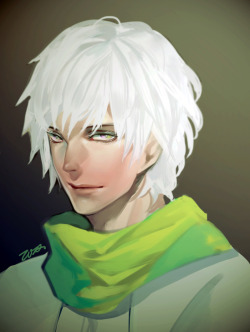 tooaya:  playing around with SAI brushes in an attempt to make painting inside easier.  What started out as a random person turned into Clear lmao.. in the end, I’m still more comfortable with PS’s painting options, despite the fact it usually takes