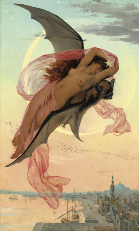 wtxch:Gabriel Ferrier (1847-1914)Moonlit Dreams ,1874
