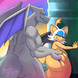 purple-mantis: LegendarySilver Commission: Silver Zard x Rouge the Bat Full interactive version is up on Patreon for early viewing and a video version  in case you don’t have a reliable SWF player. Will post to all my normal galleries in 2 weeks or