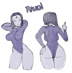thedarkeros:  quick color sketch of Raven, enjoy ;3