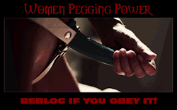 pegginggifs:  Obey women pegging power gif