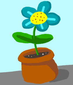 ritabuuk: @matsutzu was testing some art software and doodled a flower.  I thought it was cute, so I colored it. Instant collab! :D Completed: November 12, 2016  You did such a nice job with the colors :D