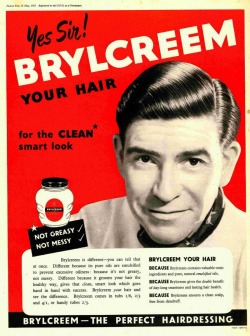 modernizor:  Vintage Brylcreem Ad via www.gentlemansgazette.com 