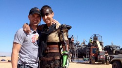 thebyrchentwigges:  On the set of Mad Max: Fury Road, the stunt actor for Furiosa and one of the stunt actors for Max fell in love. “We’ve said it before and it’s quite cheesy, but it really was love at  first sight. While we were punching each