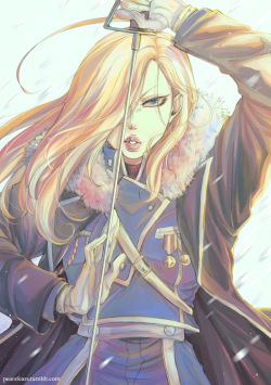 pearsfears:Ice queen of Fort Briggs Olivier Armstrong (◡‿◡✿)  rageomega