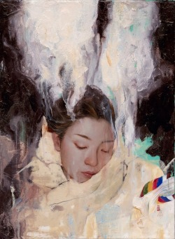 asylum-art-2: _Warning Nudity_  The Quiet One – The paintings of Soey Milk The paintings of the American artist Soey Milk, based in Los Angeles, who imagines portraits of sensual and mysterious women, tinged with her Korean heritage. Soey Milk,  who