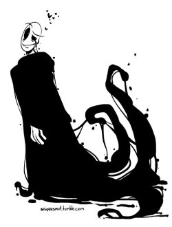 sniggysmut:  gaster. at least the way i draw ‘im. goopy and tentacle-y. 