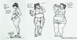 ray-norr: “The Weight Gain of Jenny Weng” Part 1  Just a weight gain sequence I’ve been doodling this past week. Next part next Friday! 