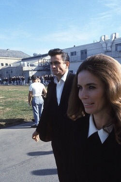 the60sbazaar:  Johnny Cash and June Carter at Folsom Prison