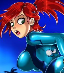 shadbase:  Bloo Suit Frankie Little spinoff pinup of the BLoo Panties comic up on Shadbase.  &gt; |D&rsquo;&ldquo;&rdquo;