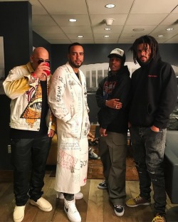 l277l:  teamcole:  J. Cole, A$AP Rocky, French Montana &amp; Mally Mall at The Real Show 2017   S