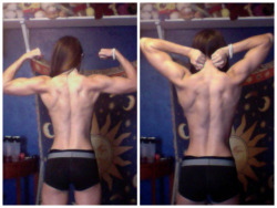 fit-heaven:  Progress photos of my back wooo :) 