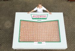 gayobamafanfiction:  karenhurley:  2,400 Krispy Kreme Doughnuts - Perfect for EVERY occasion  The donut chain created the special ‘Double Hundred Dozen’ as part of its new ‘Occasions’ offering which caters to large scale events and parties. 