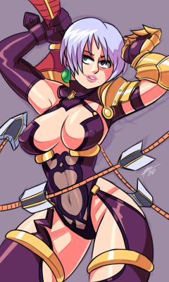 bigdeadalive:  Ivy Valentine pin-up.  She totally rocked my 11-year old mind back in the day. &gt;.&gt; 