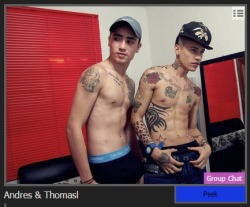 Sexy Andres is back on webcam with his friend Thomasl come check their live webcam show right now only at gay-cams-live-webcams.comÂ join today and get 120 Free creditsCLICK HERE to view their personal page and see if they are online now