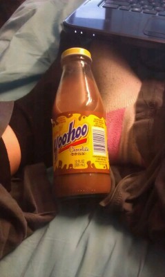 When my awesome Roomie loves me enough to share her yoohoo.  Especially when I’m jonesing for chocolate for some reason….. And, yes, I am aware that my socks don&rsquo;t match.  But as some famous/well known/unknown/who knows person once said &ldquo;life&