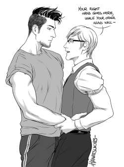 hanatsuki89:    “You failed to mention the fact that you do know how to dance”“Must have slipped from my mind” *chuckles*Brotherhood Gladnis inspired by @crackedverbosity :3