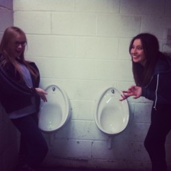 ipstanding:  Me and liv in the gents #lads