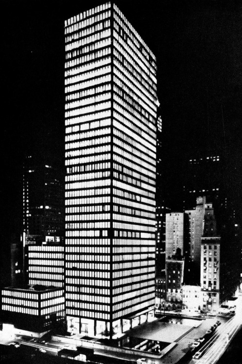 archiveofaffinities:Mies van der Rohe, Seagram Building, New York, New York, 1956