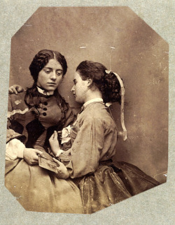 elorabishop:  My home is in your heart.  (Photo by Viscountess Hawarden, a famous photographer of the 1860s, and one of my favorite photographers in the last century.  She took a LOT of images of two ladies together.  They weren’t lesbian, as they