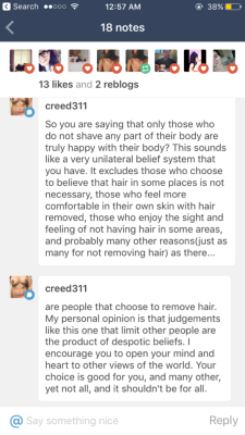 I didn’t even read past the first two lines because I get this bullshit all the time and I am EXHAUSTED at explaining that preference has nothing to do with body shaming. No one gives a shit if you like women who are shaved or if you like to shave.