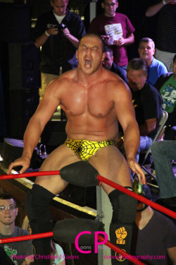 piledriveu:  i want to punish CHRIS DICKINSON big bulge when its spread out on the turnbuckle and then ride his cock to victory 