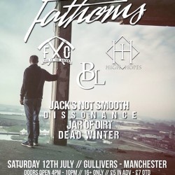Proud to announce that my band, Jar Of Dirt, will be supporting Fathoms on July 12th! Great support on this, so it&rsquo;s going to be a fantastic night! Tickets are only £5, so contact any members of local acts for tickets. :) ❤️