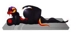 Devina the Dragon heroine! Eh, did this for my banner over at Weasyl https://www.weasyl.com/~666zarike Not done with it, but thought that I could submit this anyways XD  Enjoy dragon Devina in a slick latex catsuit