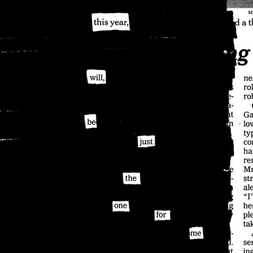 Porn Pics newspaperblackout:  Happy New Year, y’all.