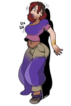 Last drawing of 2015, some harem girl TF!