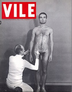 ddmag:  VILE MAGAZINE Vol. 1 No. 4 - with cover photo of naked, hanged man by Jimmy DeSana.   Published and dated September 1974.   Edited &amp; produced by Anna Banana.