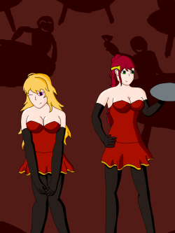 Sashas-Den:inspired By This Post By Rwbysexcanons, Yang And Pyrrha Go Through With