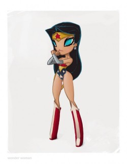 brain-food:  ‘Punder Woman‘ is a series of pinup-style character illustrations created by artist Andrew Wilson based around the iconic DC superheroine, Wonder Woman. The series features a total of 13 unique ‘Punder Woman’ designs (including