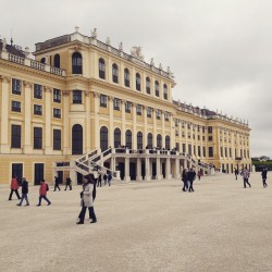 The schonbrunn palace 💛 #schonbrunn #vienna #Austria #latergram #oldwithnew #pretty #imperial #leighbeetravel #city #cloudyday