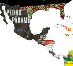 fisnikjasharii:  World Map of literature   The Americas  Canada - Anne of Green Gables U.S.A - To Kill a MockingBird  Mexico - Pedro Paramo  Guatemala - Men of Maize  Belize - Beka Lamb  Honduras - Cipotes  El Salvador - Bitter Grounds  Nicaragua